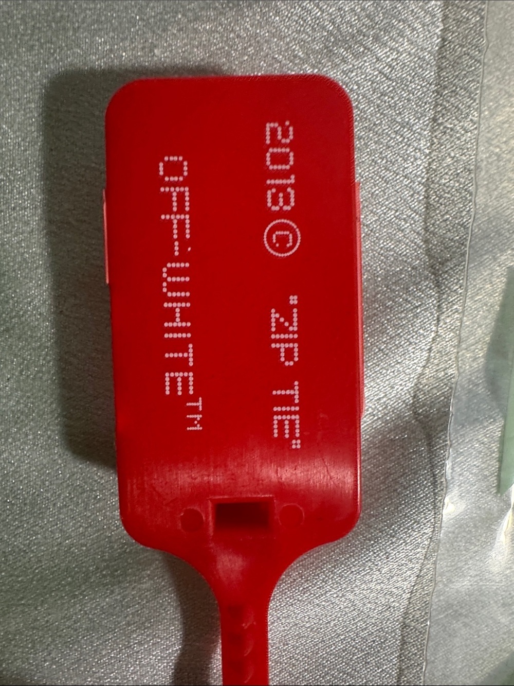 Off-White Clear Diagonal Stripe Phone Pouch with Red Tag and Black Strap🔥New! - Picture 3 of 4